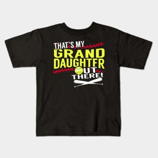 My Granddaughter - Baseball and Softball Grandpa & Grandma Kids T-Shirt